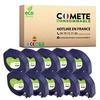 Image de 91200 Pack de 10 Rubans eiqueteuse compatibles avec DYMO 91200 Etiquettes adhesifs Noir sur Blanc