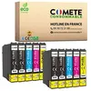 Image de COMETE- T0715 - 10 Cartouches d'encre compatibles avec EPSON T0715 - Noir et Couleur - Marque Française