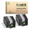 Image de Tze131 Pack de 10 Rubans etiqueteuse compatibles avec BROTHER Tze-131 TZE131 Etiquette adhesif Noir