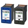 Image de COMETE - 56 57 - 2 Cartouches d'encre compatibles pour HP 56XL 57XL - Marque française
