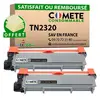 Image de COMETE - TN2320 - 2 Toners Compatibles avec Brother - 2 Noir - Marque française