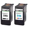 Image de COMETE - 545/546 - 2 Cartouches d'encre Compatibles avec Canon Noir et Couleur - Marque française