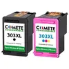 Image de COMETE - 303XL - 2 Cartouches d'encre Compatibles avec HP 303 XL - sans Niveau d'encre - Marque française