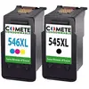 Image de COMETE - 545XL/546XL - 2 Cartouches d'encre Compatibles avec Canon - Sans puces - Marque française