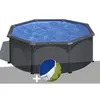Image de Kit piscine acier gris anthracite Gré Louko ronde 3,20 x 1,22 m + Bâche à bulles