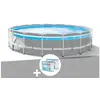 Image de Kit piscine tubulaire Prism Frame Clear Window ronde 4,88 x 1,22 m + 6 cartouches de filtration