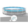 Image de Kit piscine tubulaire Prism Frame Clear Window ronde 4,88 x 1,22 m + Kit d'entretien
