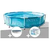 Image de Kit piscine tubulaire Metal Frame Ocean ronde 3,05 x 0,76 m + Bâche de protection + 6 cartouches de filtration
