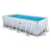 Image de Kit piscine tubulaire Chevron rectangulaire 4,00 x 2,00 x 1,00 m + 6 cartouches de filtration + Bâche à bulles + Bâche de protection