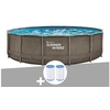 Image de Piscine tubulaire Active Frame Pool ronde effet rotin 4,57 x 1,06 m + 6 cartouches de filtration