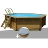 Image de Kit piscine bois Gré Vanille 2 Ø 4,00 x 1,19 m + Bâche hiver
