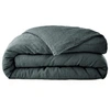 Image de Housse de couette lin lavé gris foncé 260x240