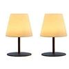 Image de 2 Lampes de table sans fil TWINS Gris H16cm
