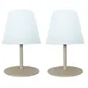 Image de 2 Lampes de table sans fil TWINS Sable H16cm
