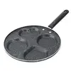 Image de Poele a pancakes 24cm, poêle antiadhésive à 4 trous pour crêpe à l'omelette pancake plett(trous ronds trous en forme)