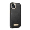 Image de Coque PU Magsafe Peony Metal Plate pour iPhone 13 - Noire