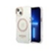 Image de Coque TPU Magsafe Gold Outline pour iPhone 13 - Transparente