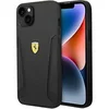 Image de Coque pour iPhone 14 Plus Antichoc en Cuir Stamp Sides Noir