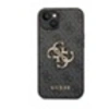 Image de Coque pour iPhone 14 avec Monogramme et Logo 4G en Métal Gris foncé