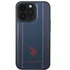 Image de Coque pour iPhone 14 Pro Max Leather Stitch Ultra Résistant Elégant U.S Polo Bleu marine