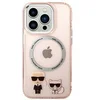 Image de Coque MagSafe iPhone 14 Pro Karl et Choupette Aluminium Anti Rayures Rose