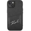 Image de Coque pour iPhone 14 Plus avec Porte Carte Rigide Elégant Noir