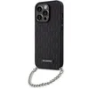 Image de Coque pour iPhone 14 Pro - Chaîne monogramme Saffiano (KLHCP14LSACKLHPK) - Noir