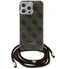Image de Coque Arrière pour iPhone 15 Pro avec Bandoulière Imprimée IML 4G Marron
