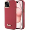 Image de Coque pour iPhone 15 / iPhone 14 / iPhone 13 - Silicone Script Logo et cadre en métal (GUHCP15SSMBSLM) - Rouge