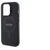 Image de Coque pour iPhone 15 Pro Max MagSafe Effet Saffiano Anti-rayures Noir