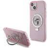 Image de Coque pour iPhone 15 Plus / iPhone 14 Plus - Hardcase Ring Stand MagSafe (KLHMP15MHMHMMRSKCP) - Rose Karl&Choupette