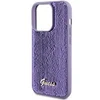 Image de Coque pour iPhone 15 Pro Max avec Paillettes et Logo en Métal Violet