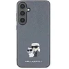 Image de Coque pour Galaxy S24 Saffiano Karl et Choupette Rigide Elégant Gris
