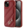 Image de Diagonal Quilted Script - Coque pour iPhone 15/14/13 (Rouge)