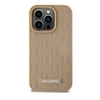 Image de Coque pour iPhone 14 Pro Max MagSafe au Motif Monogramme avec Logo Métallisé Beige