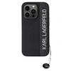 Image de Coque pour iPhone 15 Pro Edition Saffiano Rhinestone Charm avec Pendentif Noir