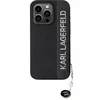 Image de Coque pour iPhone 15 Pro Max Edition Saffiano Rhinestone Charm avec Pendentif Noir