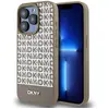 Image de Dkny Coque De Téléphone Pu Leather Repeat Pattern Bottom Stripe Magsafe Iphone 14 Pro One Size