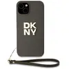 Image de Dkny Coque De Téléphone Pu Leather Stack Logo Wrist Strap Iphone 13 One Size
