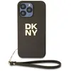 Image de Dkny Coque De Téléphone Pu Leather Stack Logo Wrist Strap Iphone 15 Pro Max One Size