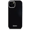 Image de Coque pour iPhone 15 Compatible MagSafe en Silicone avec Logo Métallisé Noir