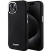 Image de Coque pour iPhone 14 Plus / 15 Plus MagSafe en Silicone avec Logo en Métal Noir