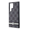 Image de Coque pour Galaxy S24 Ultra Elégante avec Motifs à Carreaux et à Rayures Noir