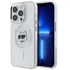 Image de Coque pour iPhone 13 Pro - IML MagSafe (KLHMP13LHLHLSCHH) - Tête de Choupette en Métal Blanc