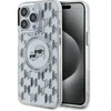 Image de Coque pour iPhone 15 Pro - IML MagSafe (KLHMP15LHMCKMMHT) - Monogramme Transparent Tête Karl&Choupette