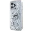 Image de Coque iPhone 15 Pro Max MagSafe Paillettes Liquides et Motif Karl et Choupette Transparent