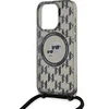 Image de Coque MagSafe iPhone 15 Pro IML Monogram Crossbody Elégant Noir transparent