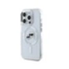 Image de Coque pour iPhone 16 Pro Max - IML MagSafe (KLHMP16XHLHLSKCH) - Tête Karl&Choupette en Métal Blanc