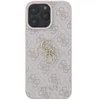 Image de Coque pour iPhone 16 Pro Max avec Monogramme et Logo 4G en Métal Rose