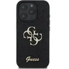 Image de Coque pour iPhone 16 Pro avec Paillettes et Logo en Métal Noir